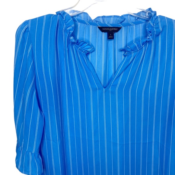 Banana Republic blue blouse size small L - Picture 3 of 5